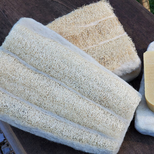 Wooly Loofah Sponges