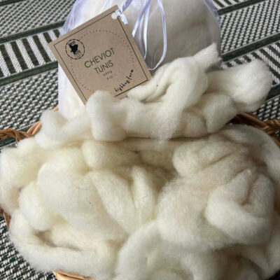 Cheviot/Tunis White Roving