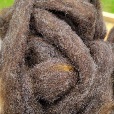 Jacob/Kid Mohair Brown Roving